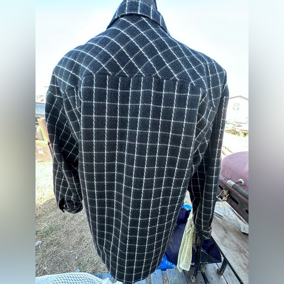 GEORGE MASKET LTD WOMENS BLAZER 100%wool size 6 Black and White Plaid - Picture 3 of 6